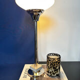 Art Deco table lamp in oval glass