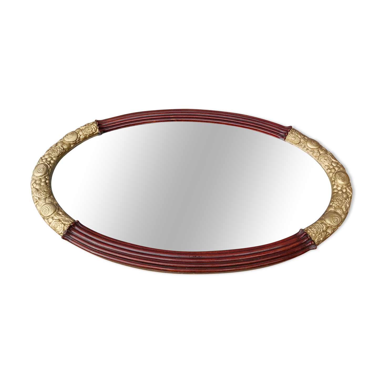 Miroir art déco en plâtre 79 x 47 cm