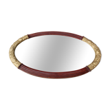 art deco mirror in plaster 79 x 47 cm