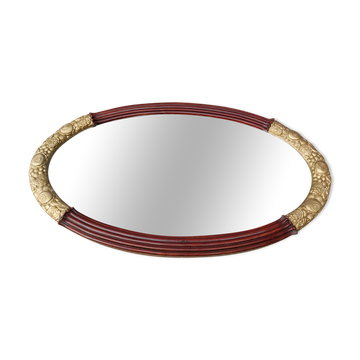 art deco mirror in plaster 79 x 47 cm