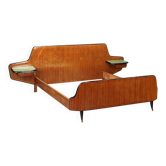 Bed with bedside tables 1950s-60s
