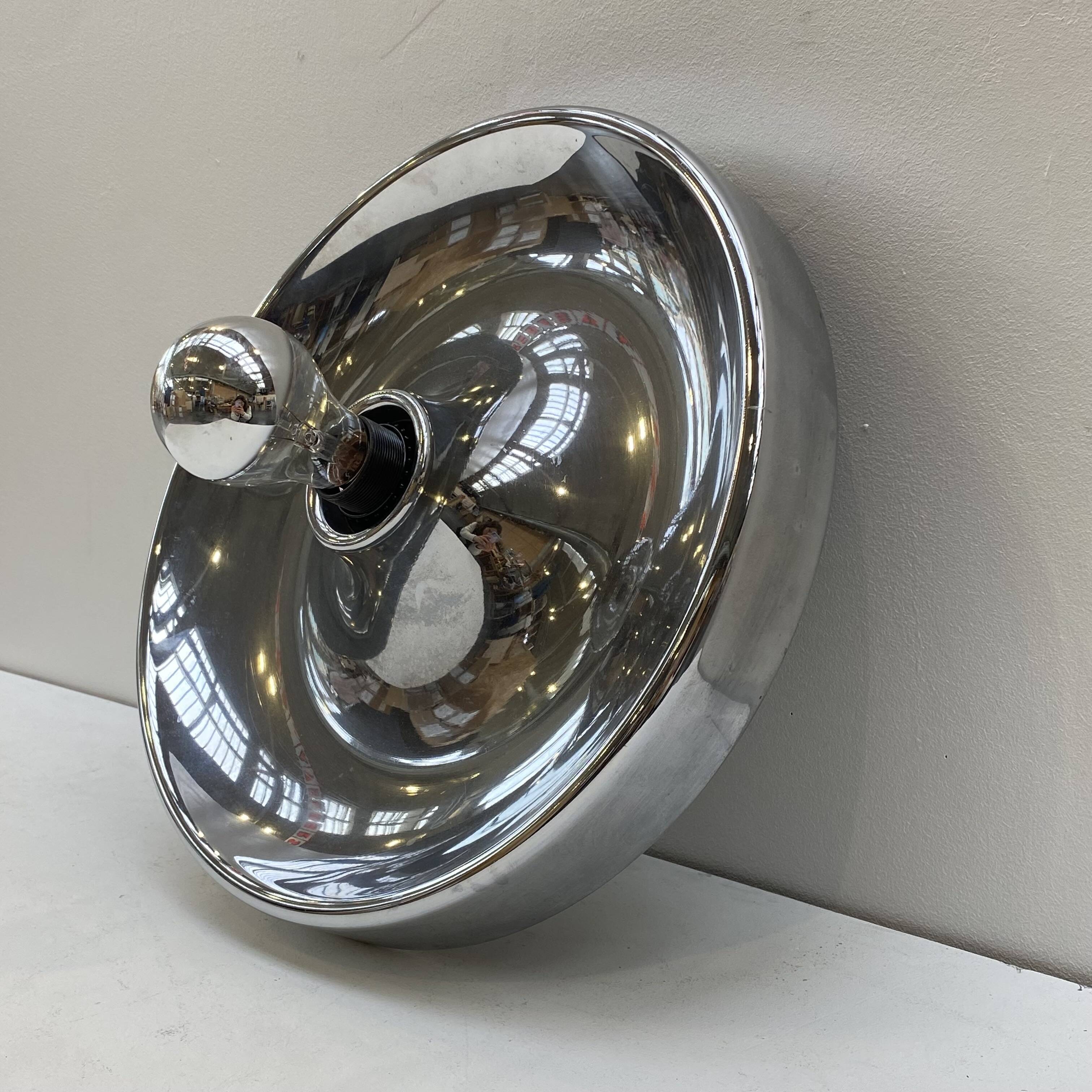 70s space age chrome wall light