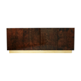 Aldo Tura sideboard in brown parchment and brass 1960