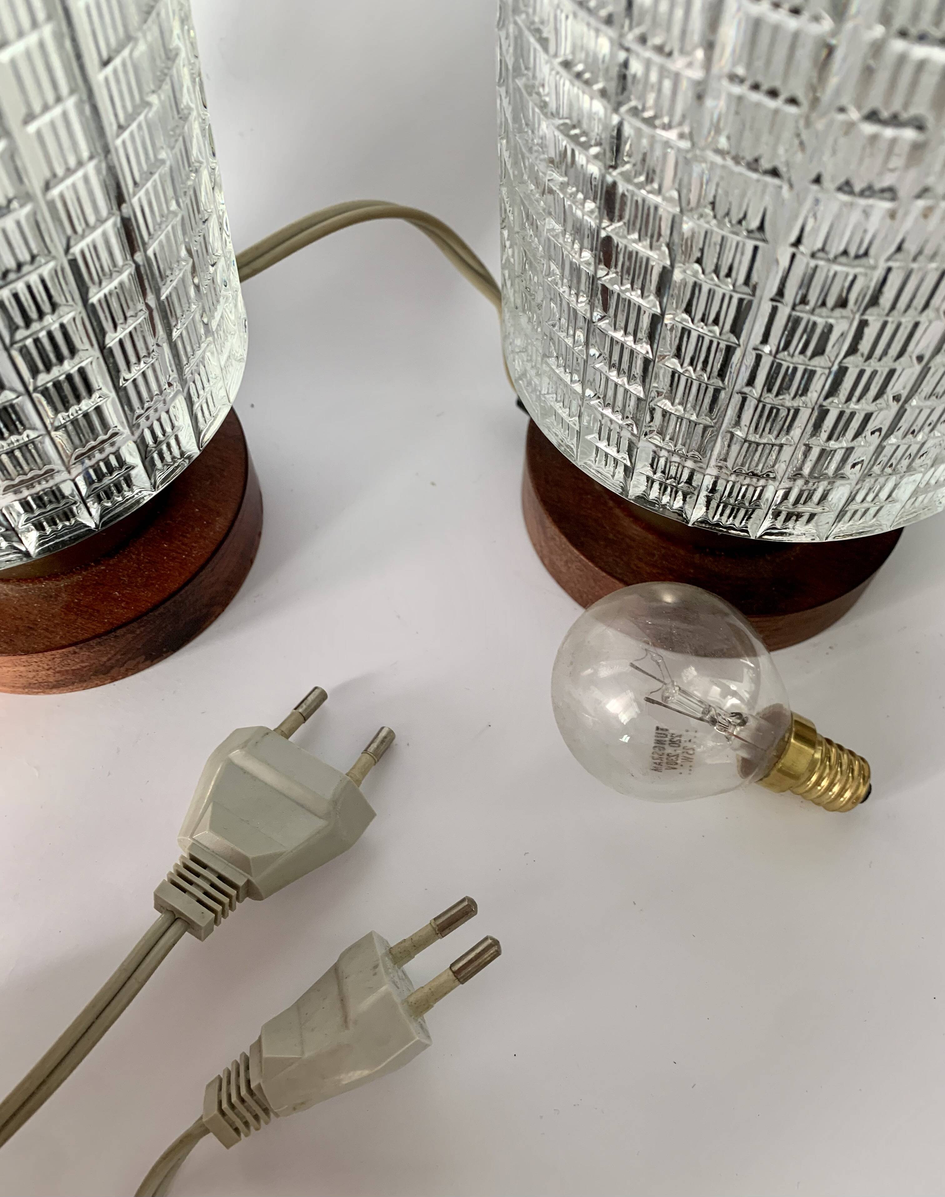 A pair of bedside lamps  'Pokrok Žilina', Czechoslovakia, 1960s/70s.