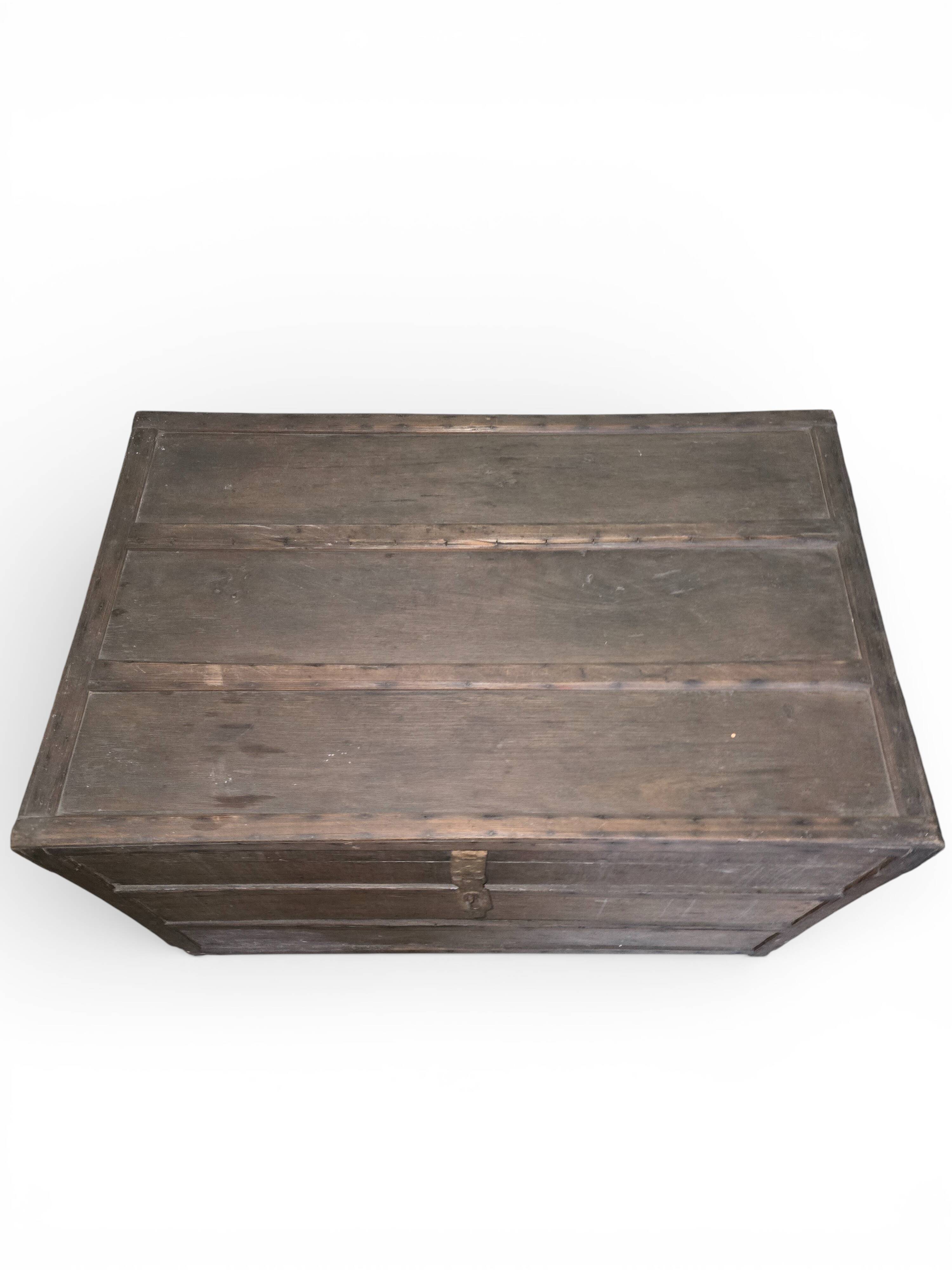 Old trunk / storage chest – rustic chic – solid wood