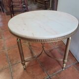 Brass and marble coffee table