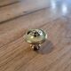 6 polished brass furniture knobs
