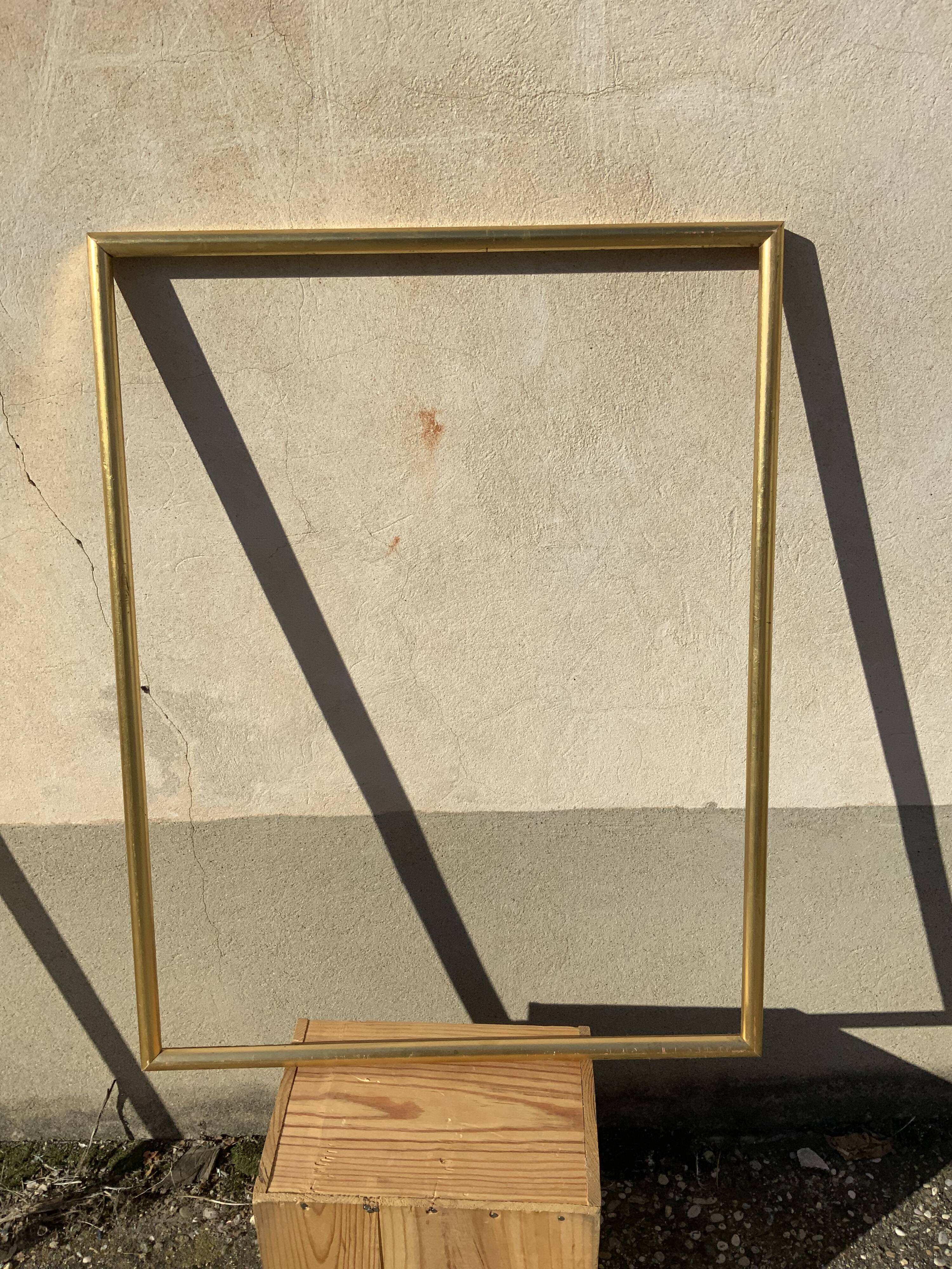 Gilded wooden frame 19th ancient gold leaf