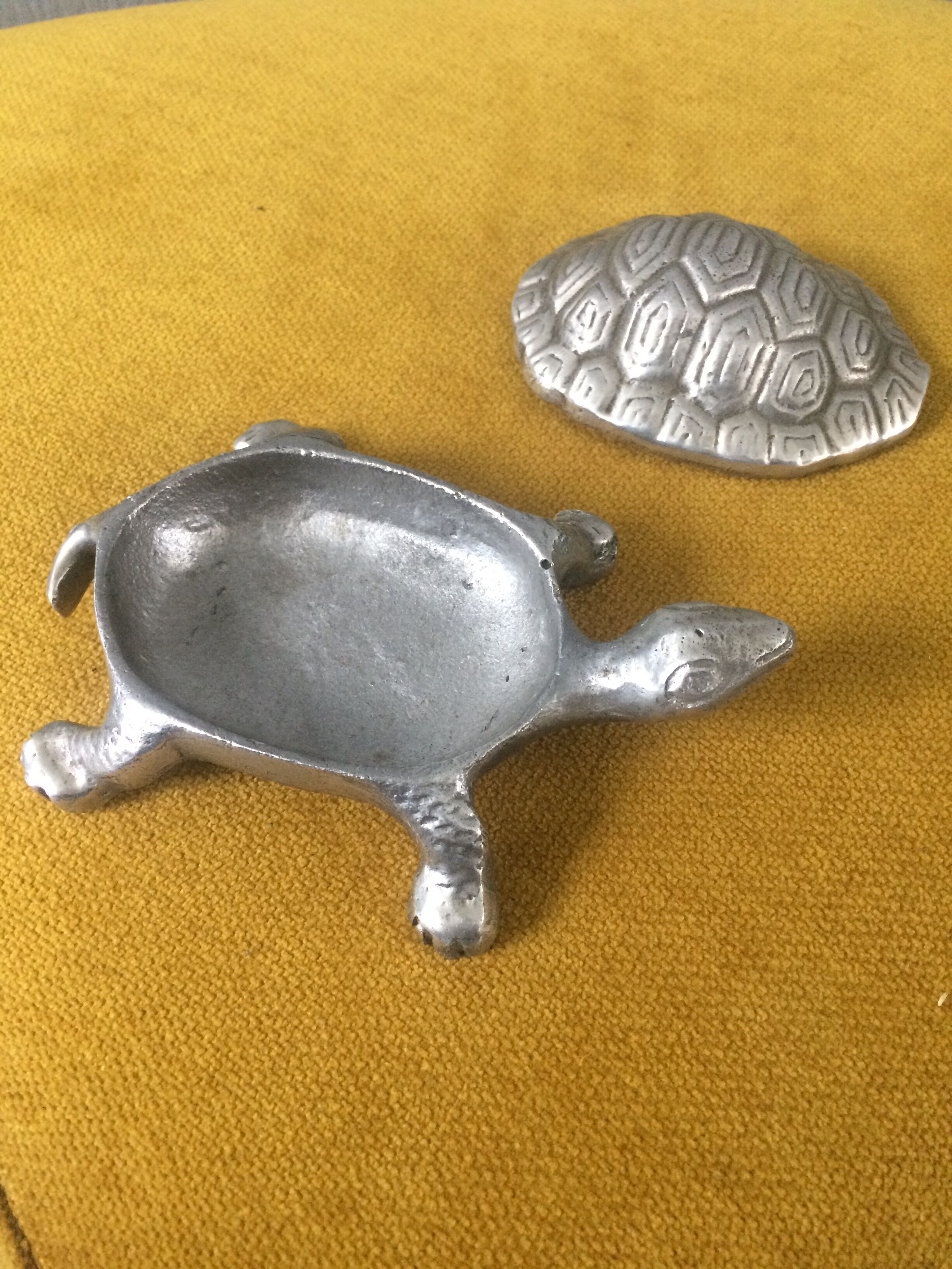 Vintage turtle shaped box
