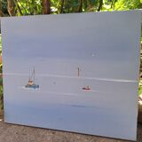 Tableau mer bateaux
