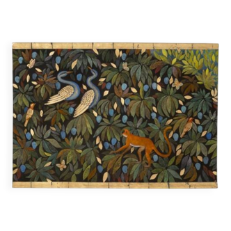 Painted canvas, or decorative panel, "The Lost Paradise". Contemporary.