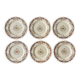 6 large antique dessert plates in Longchamp earthenware
