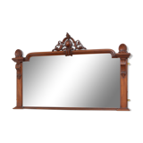 Victorian mahogany overmantel mirror - 75x121cm