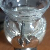 Miniature silver and crystal vase