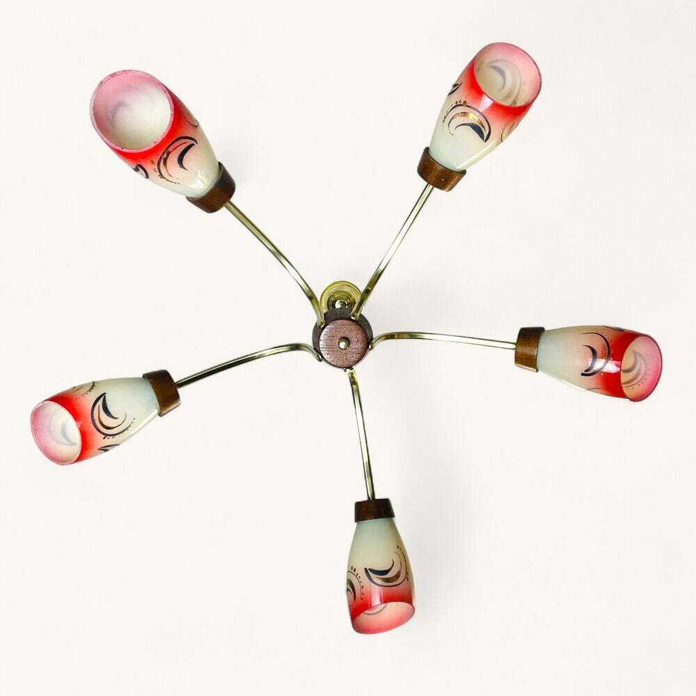 Chandelier moderne à 5 bras Sputnik