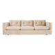 Sofa BERGEN en velours beige, design scandinave