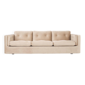 Sofa BERGEN beige velour, Scandinavian design
