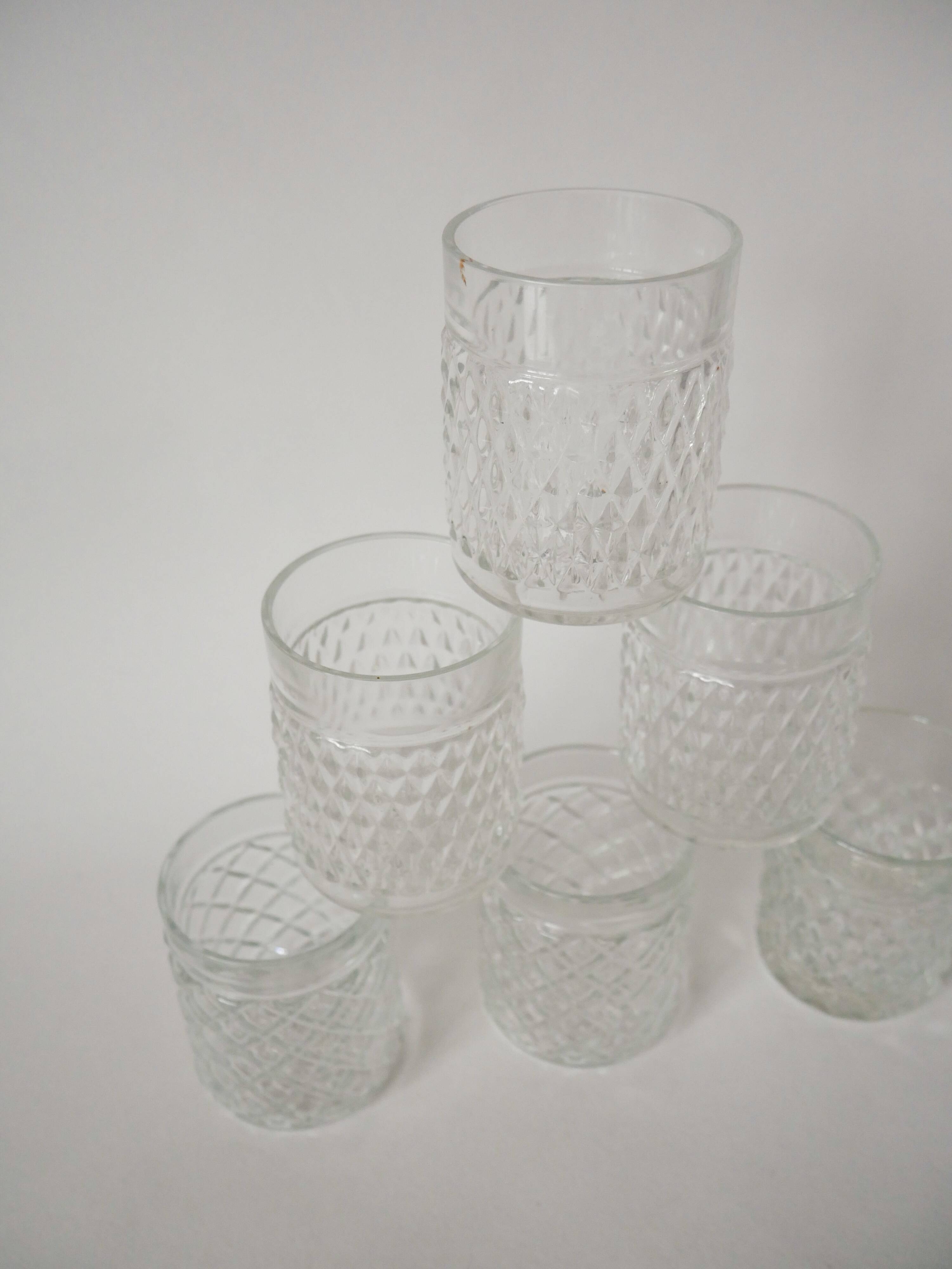 ensemble de 6 verres à whisky 1970