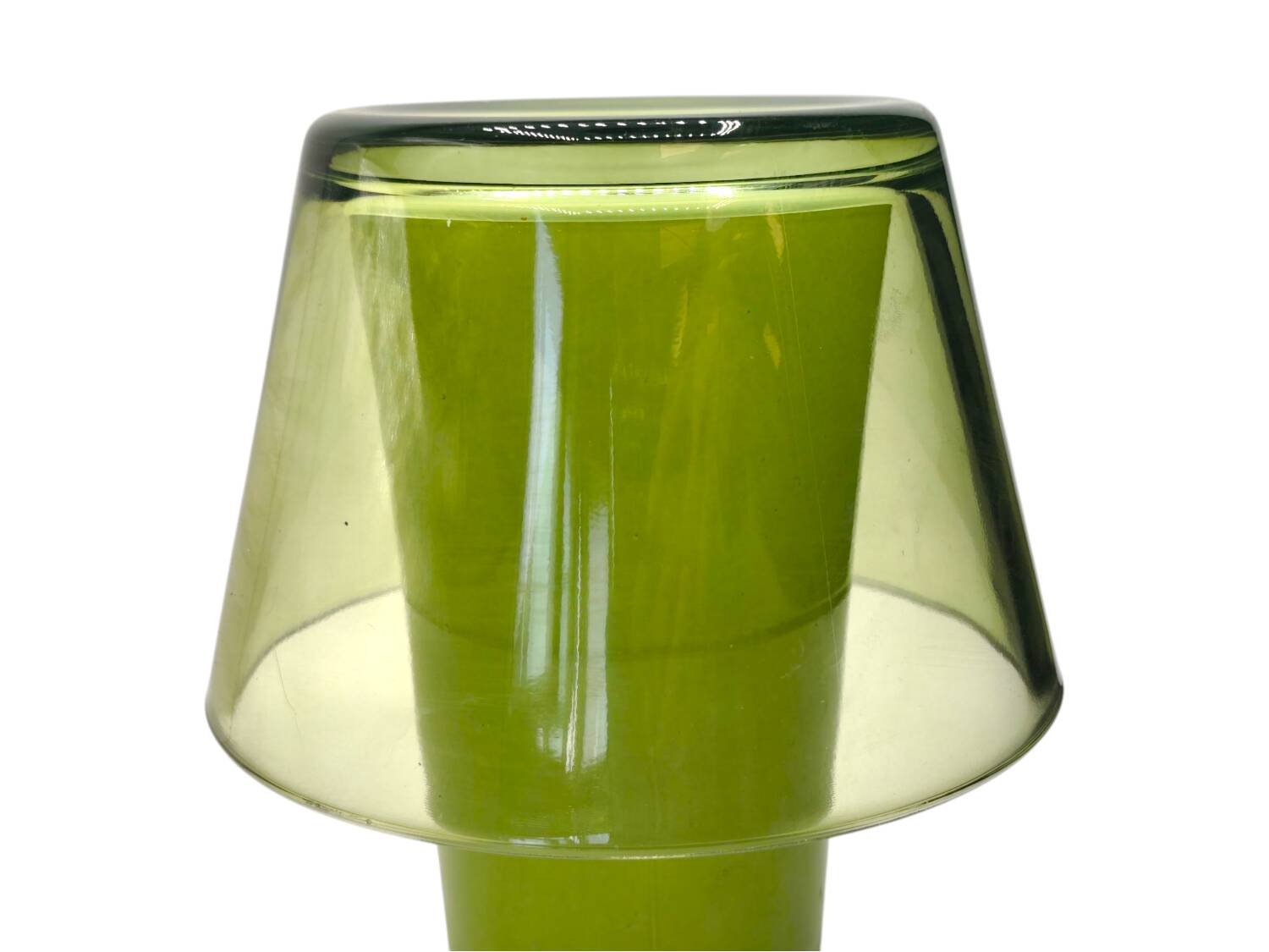 Lampe de table IKEA Gavik – Design en verre jaune-vert vibrant