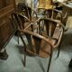 Set of 5 steel garden armchairs circa 1940/50