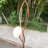 Vintage copper halogen floor lamp with braided arms