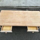 Renovated farmhouse dining table in solid wood 160cm XXth century