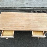Renovated farmhouse dining table in solid wood 160cm XXth century
