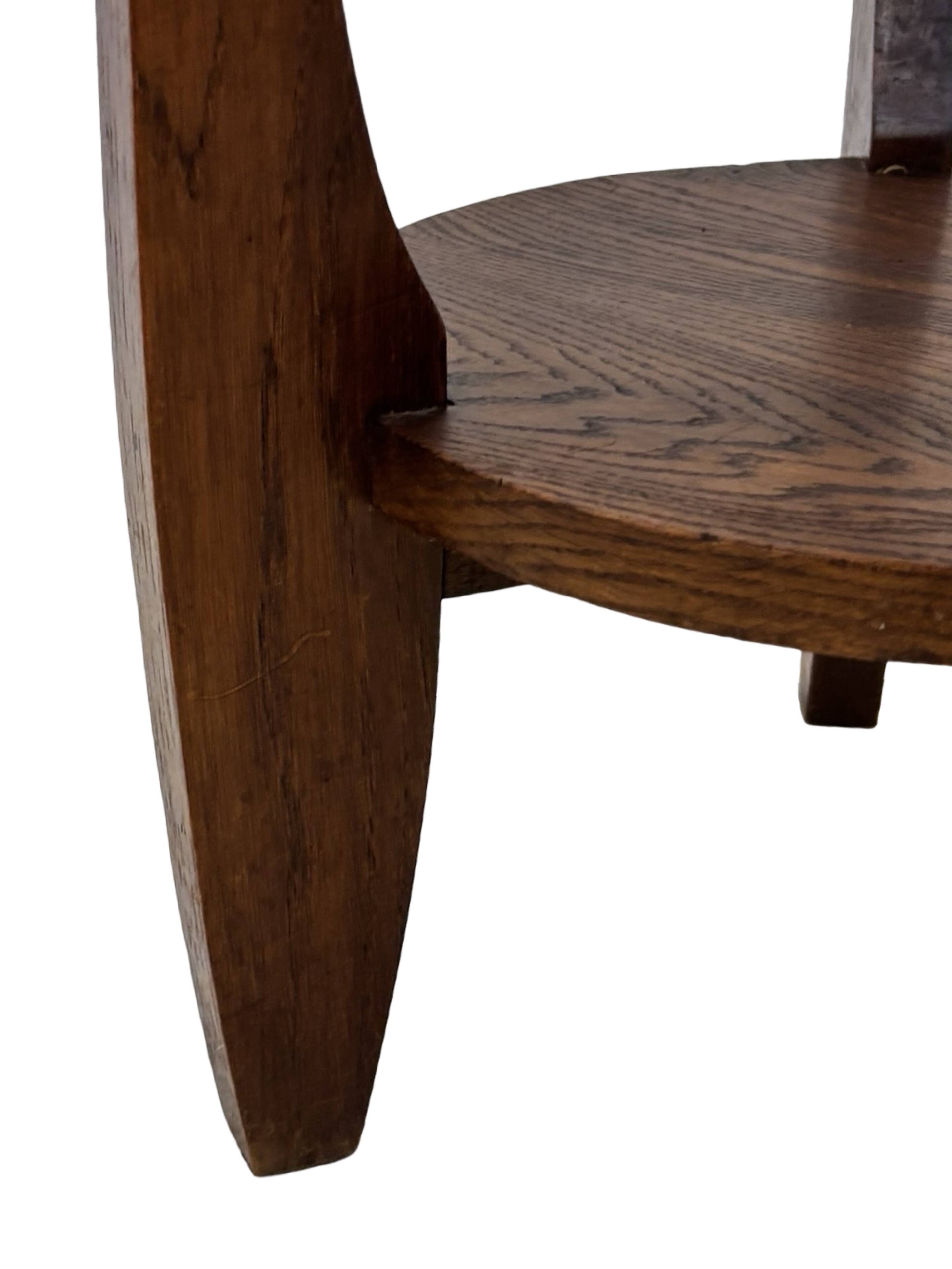 Art Deco Side Table Plant Table Oak 1950s Design