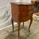 Louis XV style marquetry bedside table with floral flower
