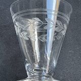 12 liqueur glasses – guilloché crystal – art deco