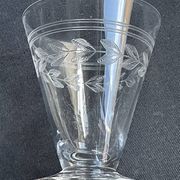 12 liqueur glasses – guilloché crystal – art deco