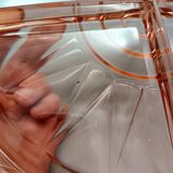 Beautiful pink dish with 4 compartments in vintage pressed glass
