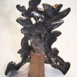 Pair of chimney tracks in bronze