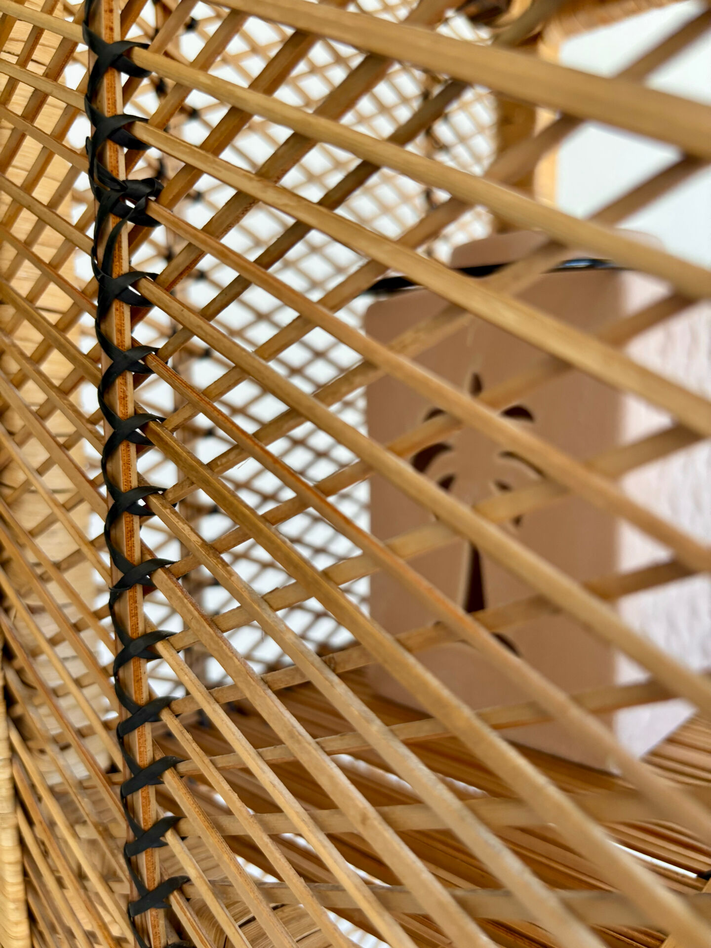 Natural rattan and cane bookshelf – 1970s