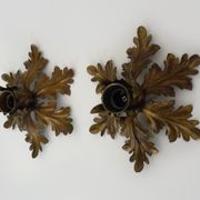 Pair of ceiling lamps, seventies