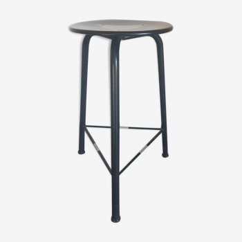 Black and silver high stool