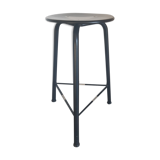 Black and silver high stool