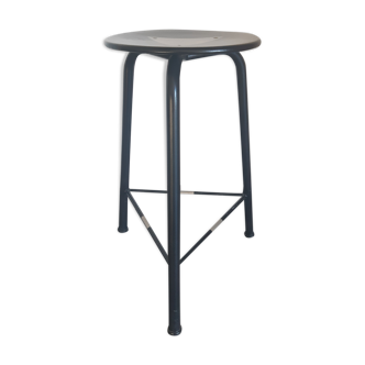 Black and silver high stool