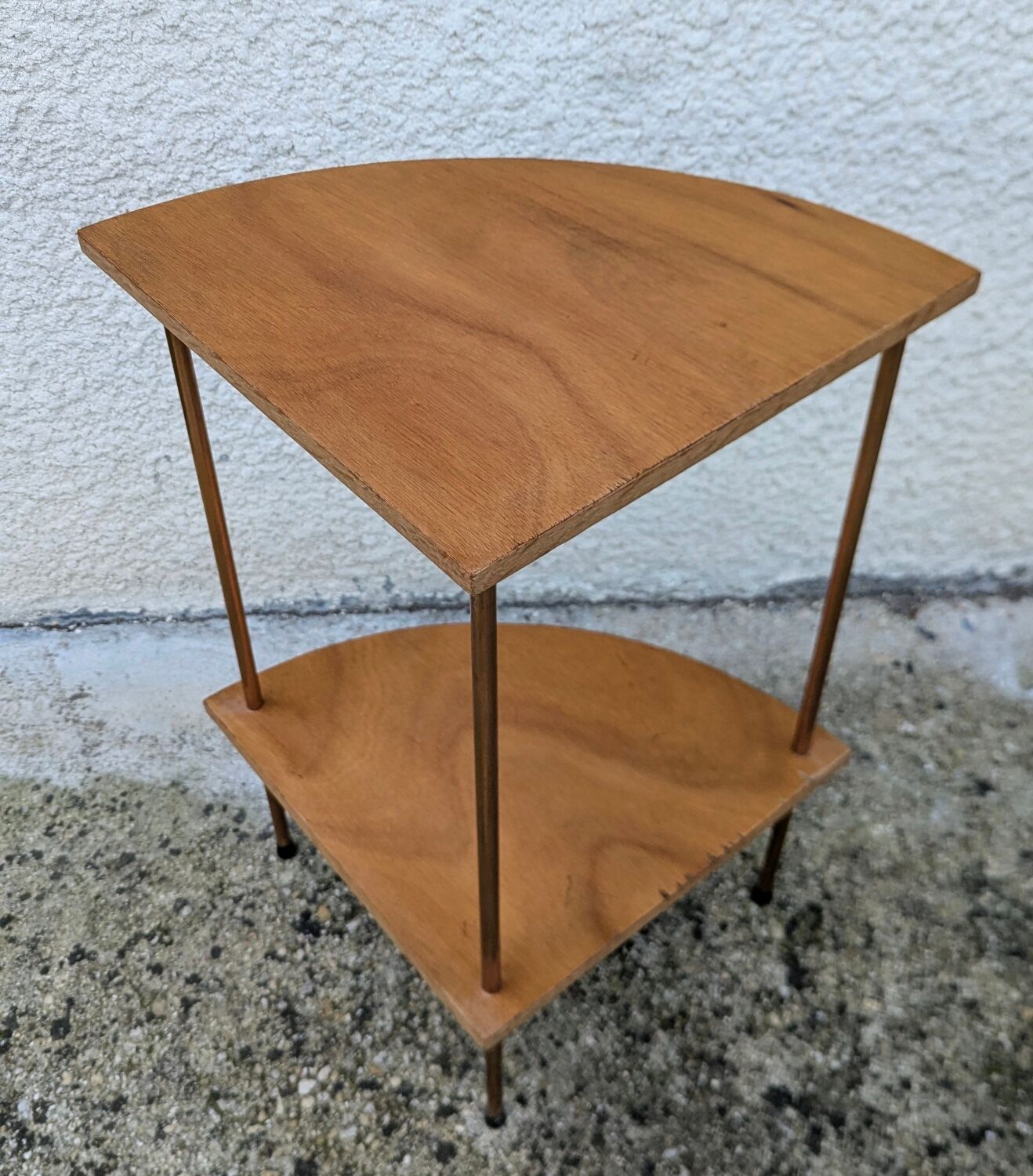 Pair of Corner Shelves 60/70 Vintage Design Console Table