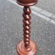 Ashtray on twisted wooden stand from the 70s
