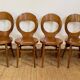 4 chaises bistrot Baumann modèle Mouette en bois courbé