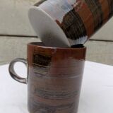 set of 2 stoneware mugs