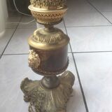 Paire de pieds de lampes anciennes en laiton