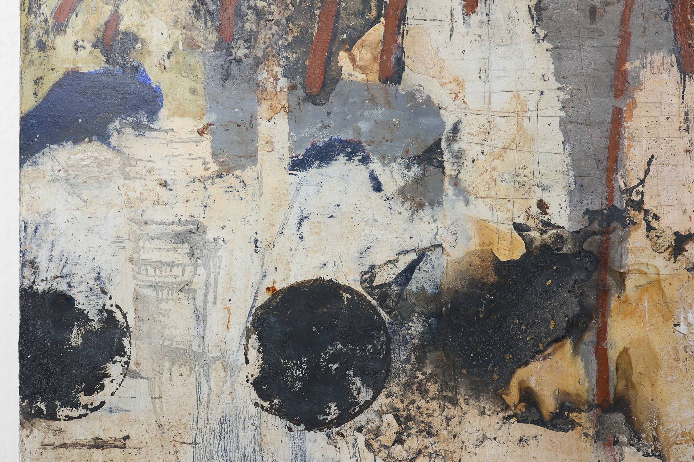 Set of 2 abstract paintings titled “Fyrhat” by the Belgian Artist Nico de G