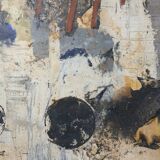 Set of 2 abstract paintings titled “Fyrhat” by the Belgian Artist Nico de G