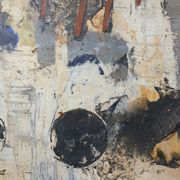 Ensemble de 2 peintures abstraites intitulées « Fyrhat » de l'artiste belge Nico de G
