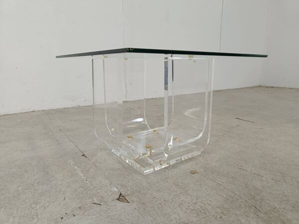 Petite table basse ou table d'appoint en lucite, années 1970