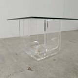 Small lucite coffee table or side table, 1970s