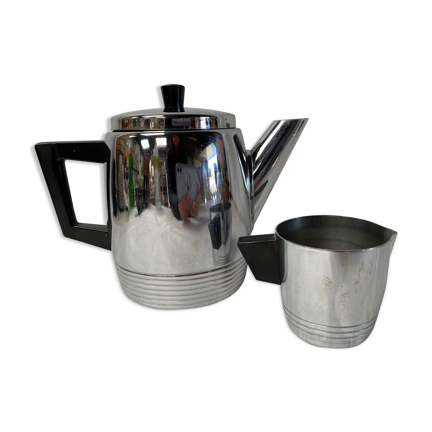 Saint Louis pure copper milk pot and teapot