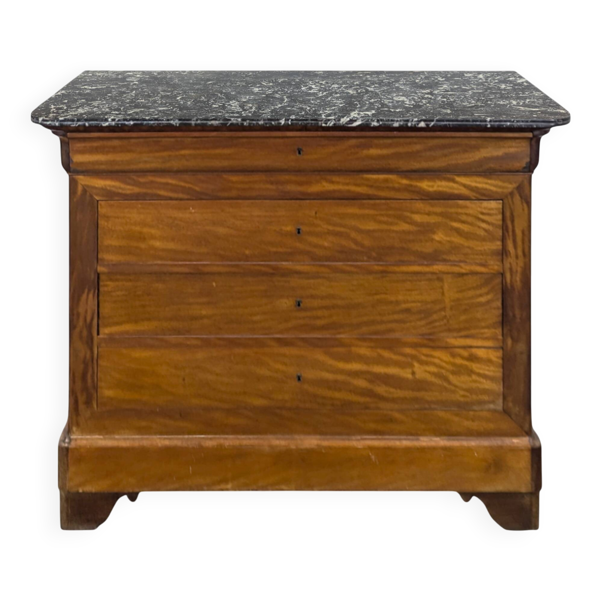 Louis Philippe period chest of drawers in patinated mahogany